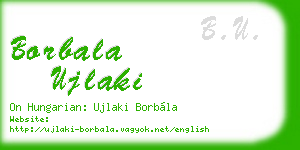 borbala ujlaki business card