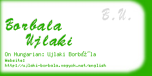 borbala ujlaki business card